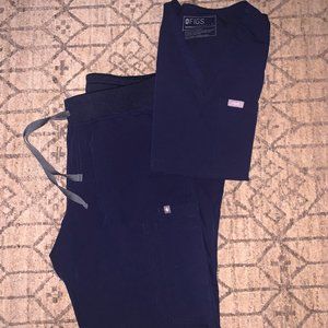 Navy Figs Scrub Set